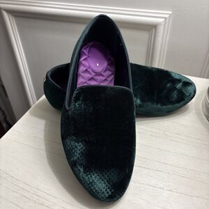 Birdies The Starling Velvet Loafer Flats – Green – Women’s Size 9.5W